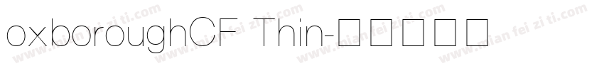 oxboroughCF Thin字体转换